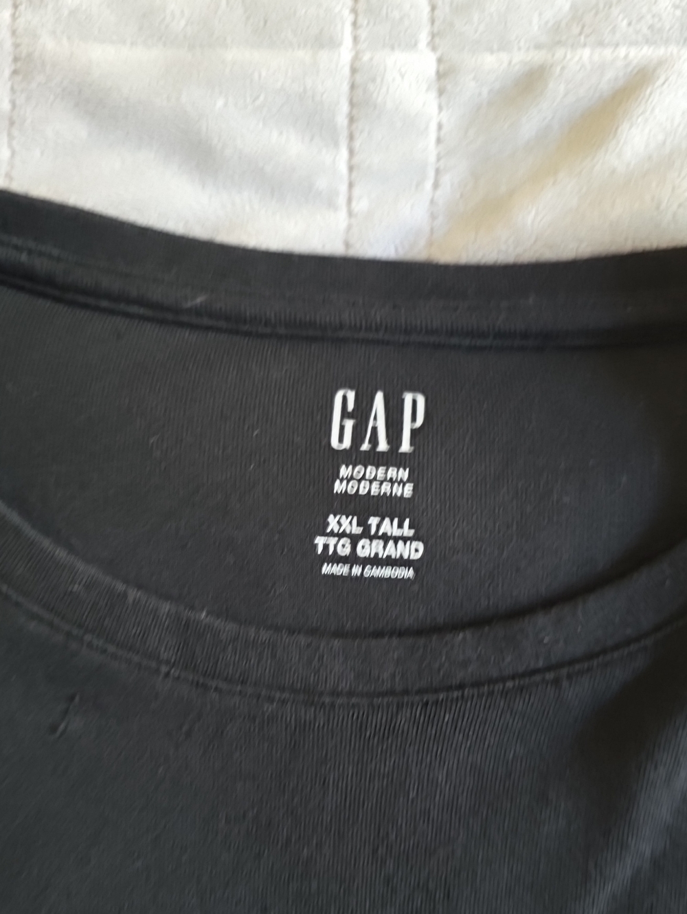 GAP Black Crew Neck Long Sleeve Tee XXL Tall